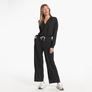 VUORI LUX JUMPSUIT BLACK XL DRAWSTRING WAIST SOFT JUMPER LOUNGEWEAR SET
